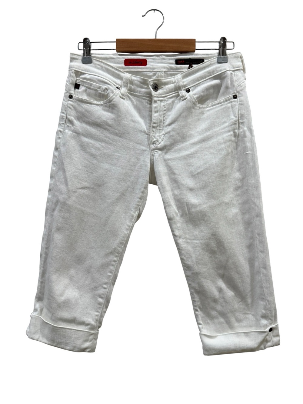 Vintage AG Low Rise White Capris